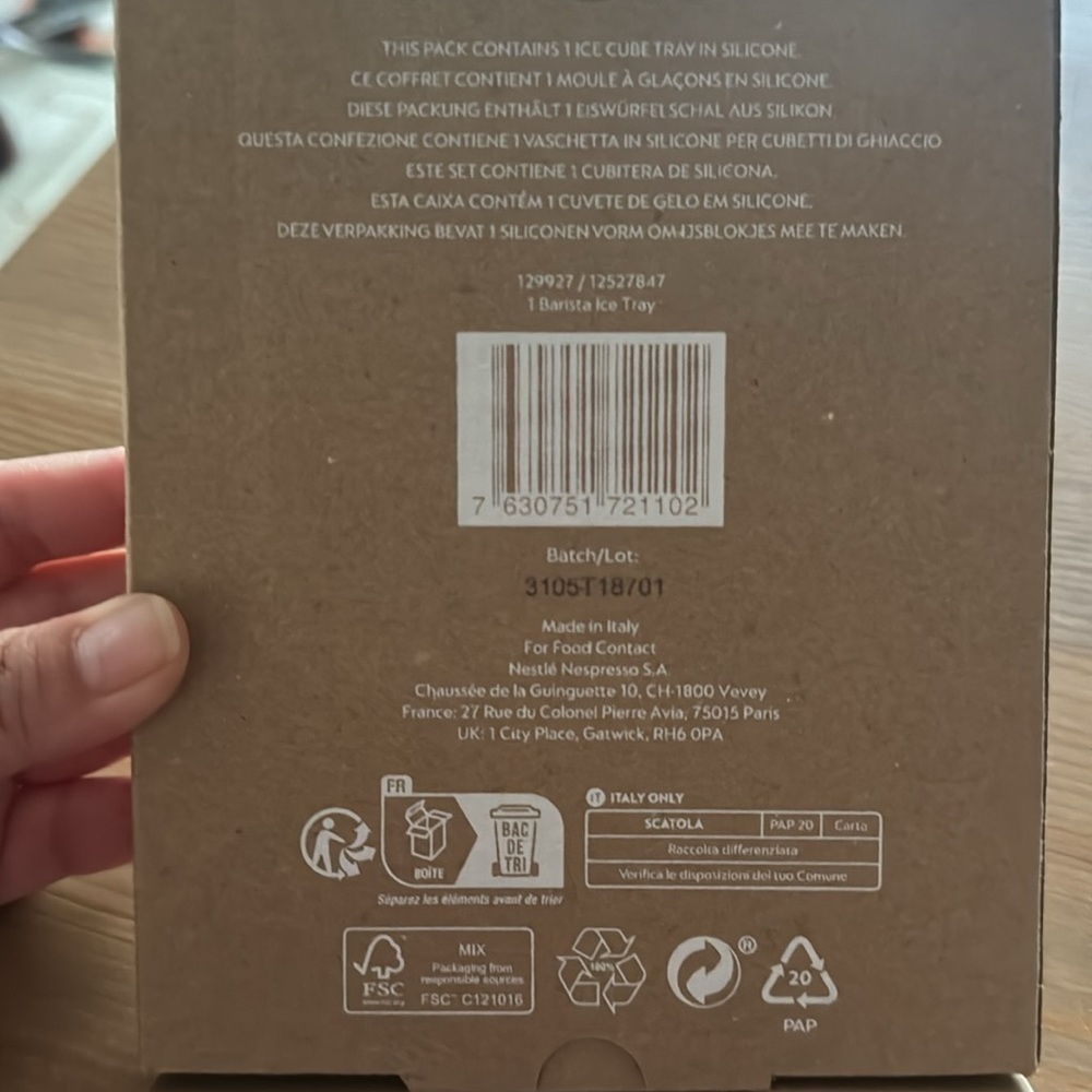 NIB* Nespresso - Silicone Barista Ice Cube Tray Designed by Frederico Peri - Picture 4 of 5